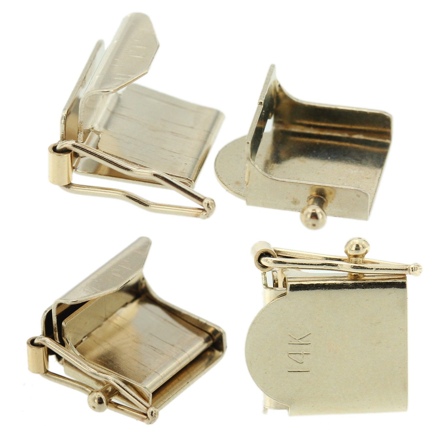 14K White Gold Box Lock Clasp Male & Female Figure 8 Complete Etsy