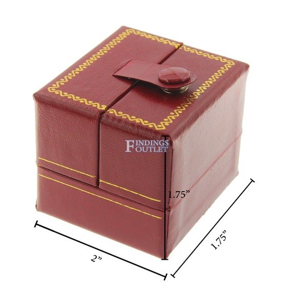 Cherry Rosewood Wooden Earring Box Display Jewelry Gift Box One - Findings  Outlet