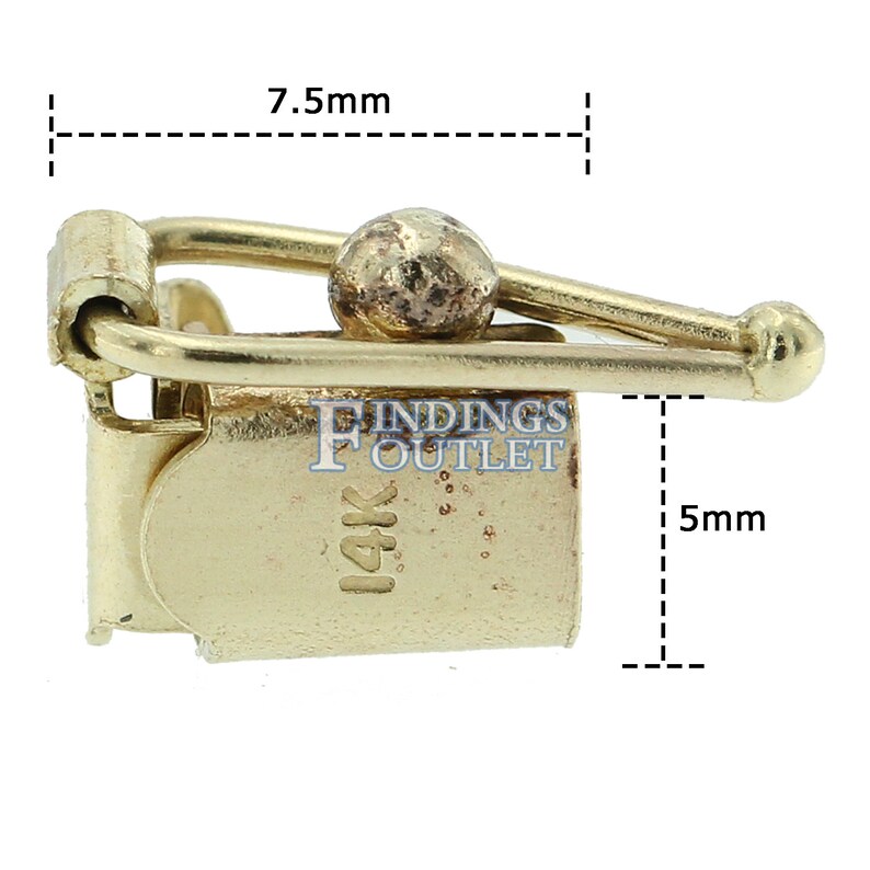 14K White Gold Box Lock Clasp Male & Female Figure 8 Complete Etsy