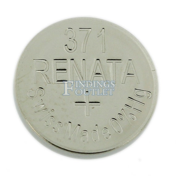 Box of 10 Renata mercury free 371 watch coin cell batteries