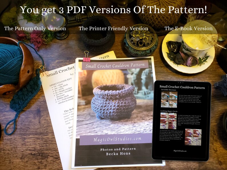 Cauldron Pattern Easy Crochet Cauldron Pattern: Witchy Halloween Decor (PDF Pattern) - Etsy