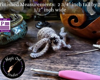 The Easy Spooky Crochet Spider Pattern Only - Witch Aesthetic - Amigurumi Spider - Easy Crochet Halloween Decor - Witchcore - Shelf Decor