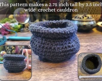 Easy Crochet Cauldron Pattern: Witchy Halloween Decor (PDF Pattern)