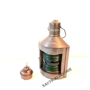 Nautical Oil Lamp Ship Lantern, Vintage Lantern , Marine Metal Hanging Boat Steampunk Lantern Gift
