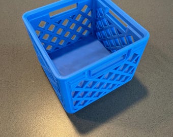 Mini Stackable Milk Crate – 3D Printed Storage Organizer