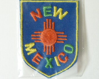 Vintage Travel Patch for the State of Mexico Featuring the Zuni Sun Symbol - Voyager Originals Souvenir Patch