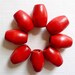 Vintage Macramé Beads - Red Macramé Beads - Large Wood Macramé Beads - Oval Macramé Beads - Holiday Macramé Beads - 1970s Macramé Beads