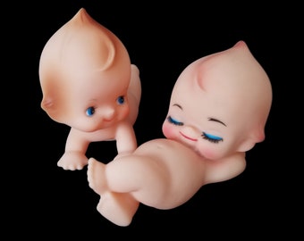 Kewpie or Cupie Dolls 4.5" - Set of 2 Nude Baby Cupid Dolls - Mangelsen Brand - Doll Making - Funny Decoration - 1980s