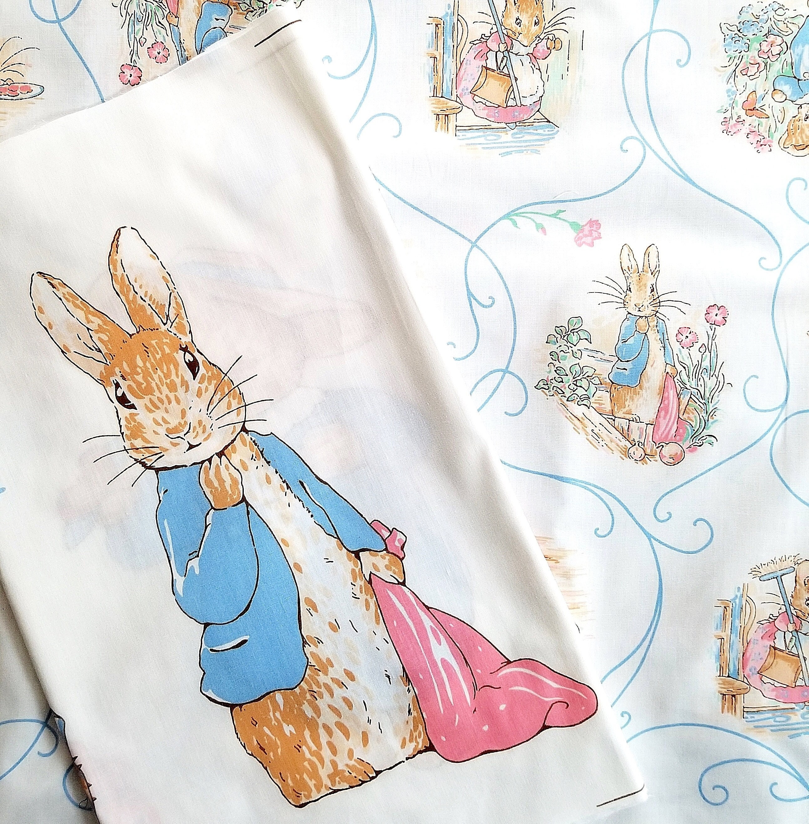 Peter Rabbit Fabric Panel & Coordinating Fabric Characters Etsy