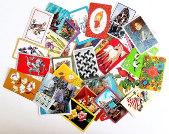 Vintage Playing Card Lot - 50 Cards in Different Designs as Pictured - For Collage, Scrapbooking, Junk Journaling and more