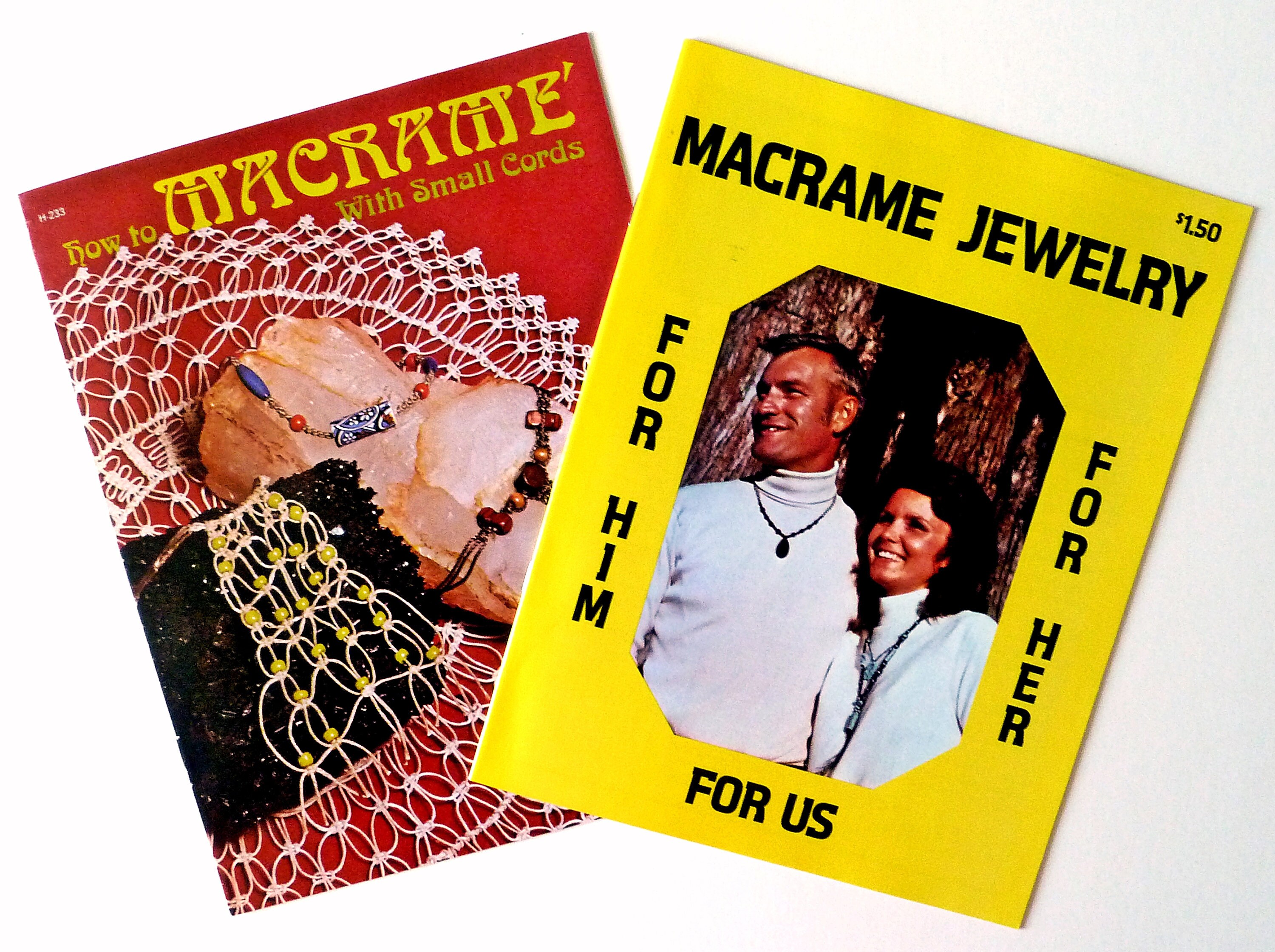 Macrame Jewelry Designs Lot of 2 Books 1970s Style Macrame Etsy