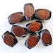 Macramé Beads - Diamond Shape - Dark Brown - Lot of 8 Wood Macramé Beads - Plant Hanger Macramé Beads - Large Hole Wood Beads - 1970s
