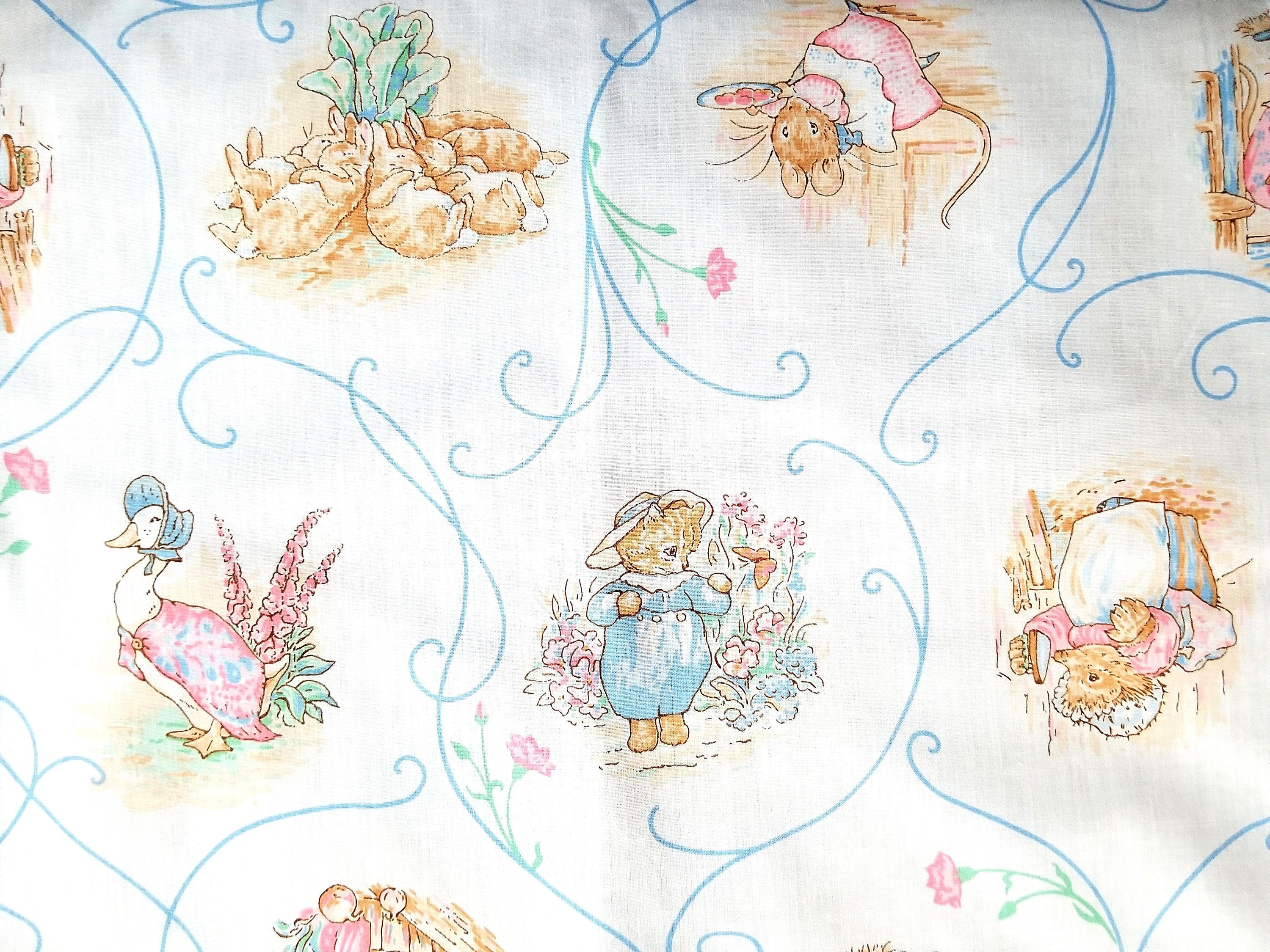 Peter Rabbit Fabric Panel & Coordinating Fabric Characters Etsy