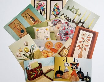 Vintage Postcards featuring Midcentury Crafts - Lot of 61 - Studios of National Handcraft Institute in Des Moines, Iowa - 1970s