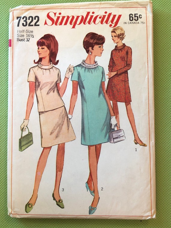 Simplicity Pattern 7322 Half-size Dress, Top and Skirt - Etsy
