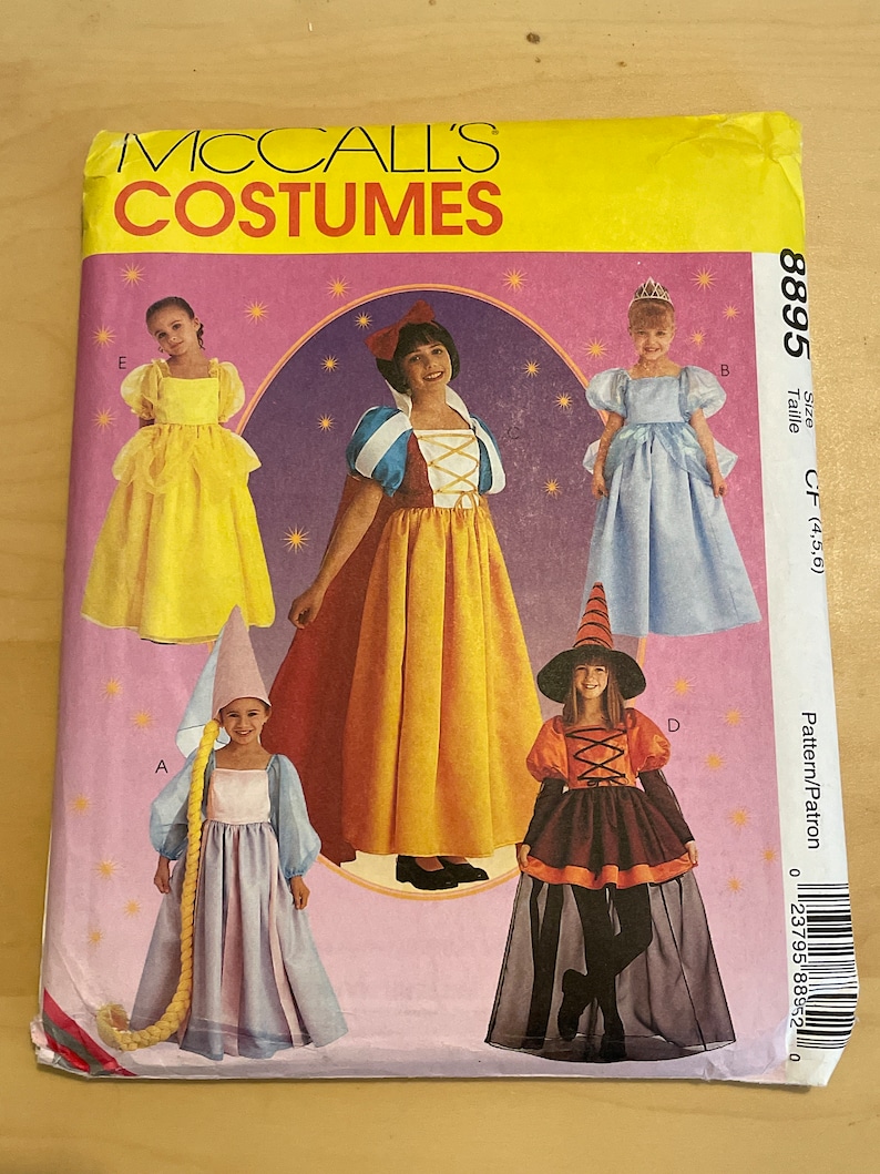 Girls Mccall's Costumes Pattern #8895 for Princess Costumes - Etsy