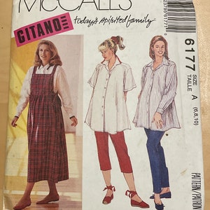 May include: A sewing pattern for a women's shirt and pants. The pattern is from McCall's and is called Gitano. The pattern is for sizes 6, 8, and 10.