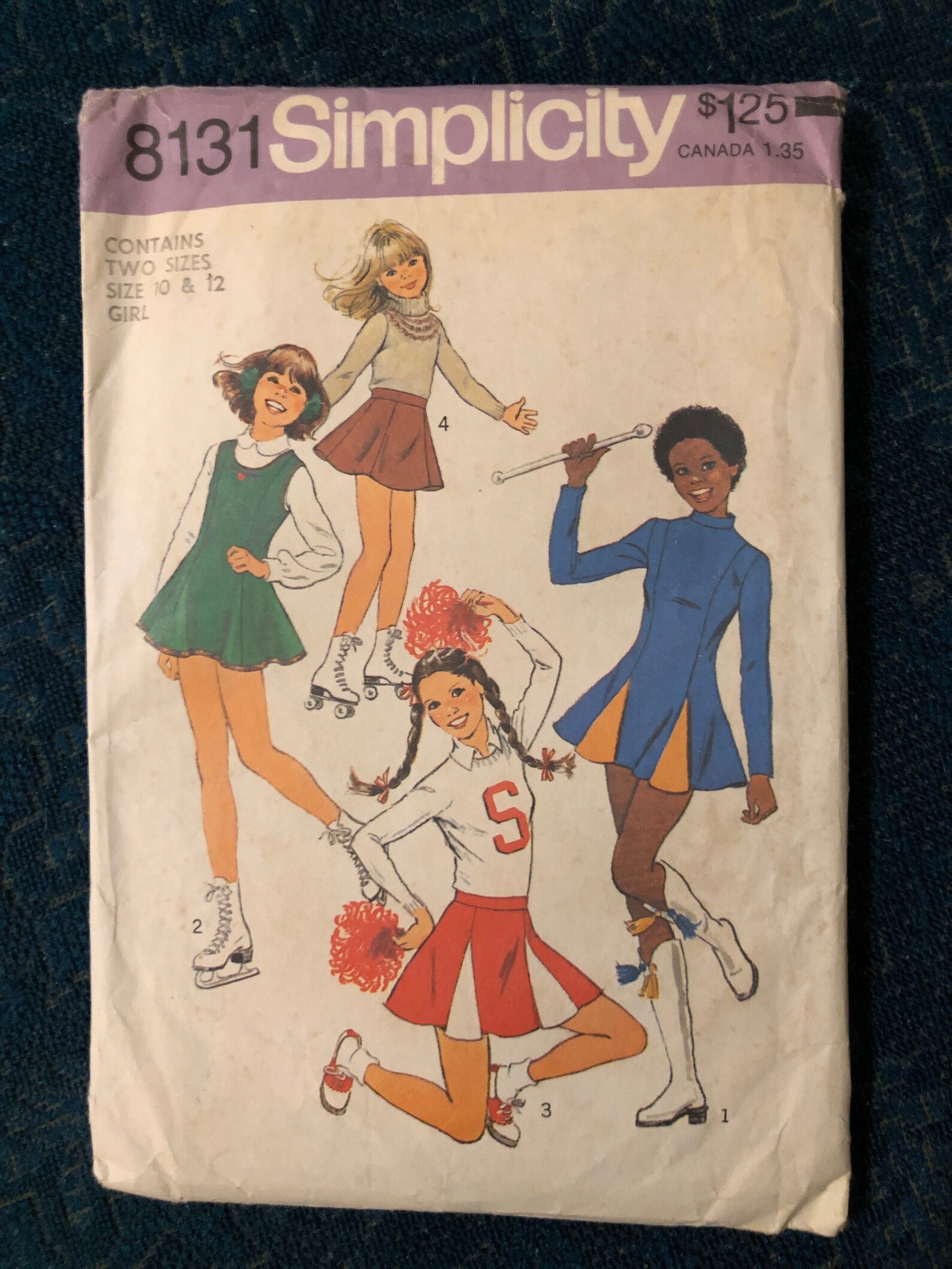 Simplicity Pattern 8131 for Child Size Cheerleader Skating Etsy