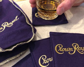 crown royal coasters made etsy bags