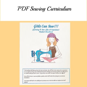 Girls Can Sew - PDF Sewing Curriculum For Girls, 8 - 12