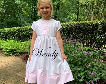 Wendy - Shadow Appliqué Madeira Dress PDF Pattern, sz. 2 - 10