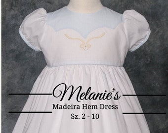 Melanie's Madeira Hem Dress PDF Pattern, sz. 2 - 10