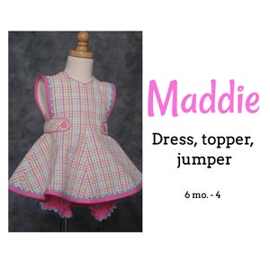 Maddie - Modello PDF per abito, topper e maglione in stile vintage, taglia 6 mesi - 4