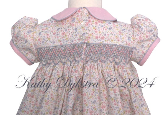 BETSY Vintage Reproduction PDF Smocked Dress Pattern, Sz. 6