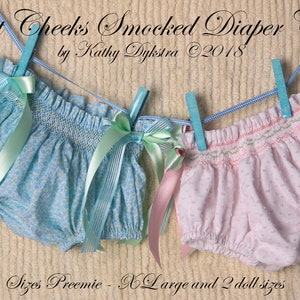 Sweet Cheeks Smocked Diaper Cover PDF Pattern