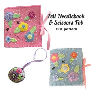 Felt Needlebook & Scissors Fob PDF Pattern