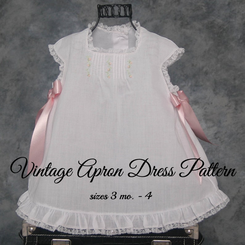 Vintage Apron Dress PDF Pattern Sizes 3 Mo. 4 Etsy