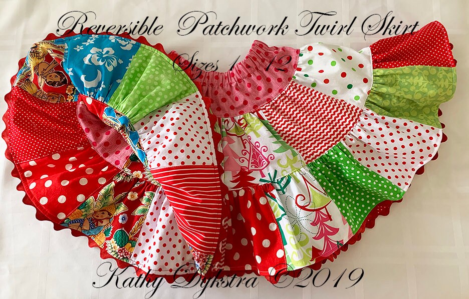 Twirly Girl Patchwork Skirt Sewing Pattern Twirly Girl Patchwork Skirt Sewing Pattern