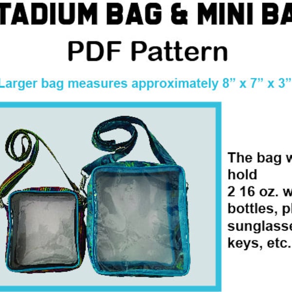 Stadiontasche & Mini Stadiontasche PDF Schnittmuster