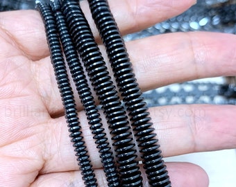Natural Hematite Round Disc Beads 4mm 6mm 8mm , Gray Hematite Spacer Beads, Thin Hematite Disc Beads, Hematite Jewelry Supplies