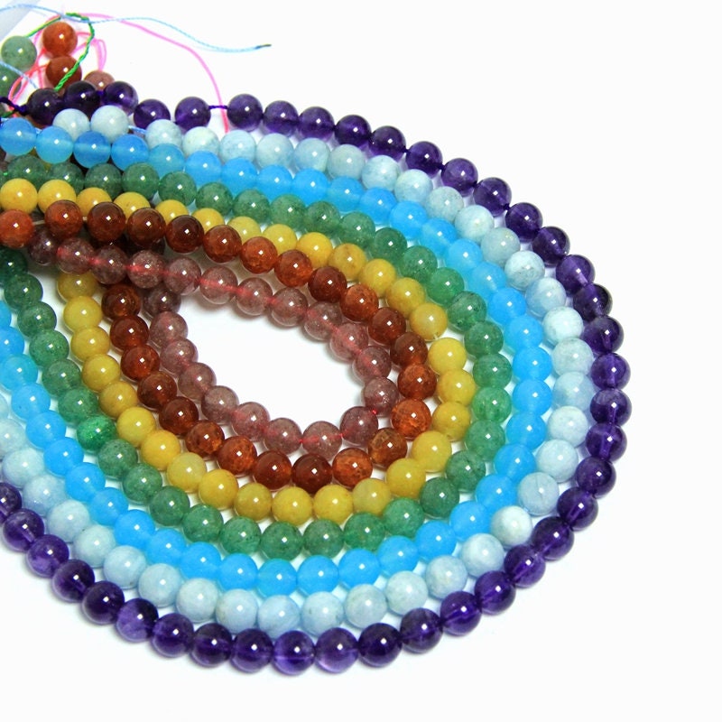7 Chakra Beads Set 8mm Chakra Stone Set 7 Chakra Gemstone Etsy