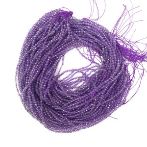 Amethyst Micro Faceted Beads 3mm 2mm 4mm Natural Amethyst Beads Natural Purple Beads Tiny Gemstone Beads Small Amethyst Beads Spacer Beads