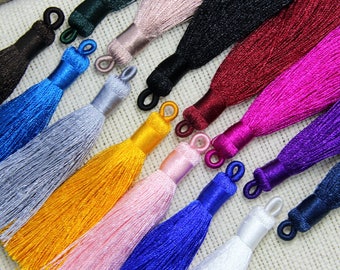 Silk Tassels 7.5CM 3&quot; Tassel Mala Tassels Jewelry Tassels Necklace Bracelet Tassels High Quality Tassel Pendants Long Tassels