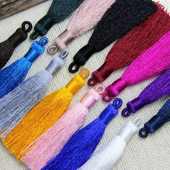 Silk Tassels 7.5CM 3" Tassel Mala Tassels Jewelry Tassels Necklace Bracelet Tassels High Quality Tassel Pendants Long Tassels