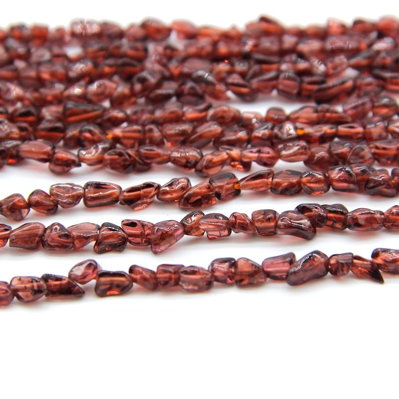 Tiny Orange Garnet Nugget 4-6mm A Grade Natural Garnet Gemstone Chips Small Orange Semi Precious Nugget Beads For Bracelet Necklace Earring
