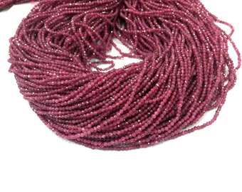 Natural Red Ruby Micro Faceted Beads 2mm 3mm 4mm Tiny Genuine Ruby Round Beads AB quality Semi Precious Gemstone Small Ruby Loose Beads