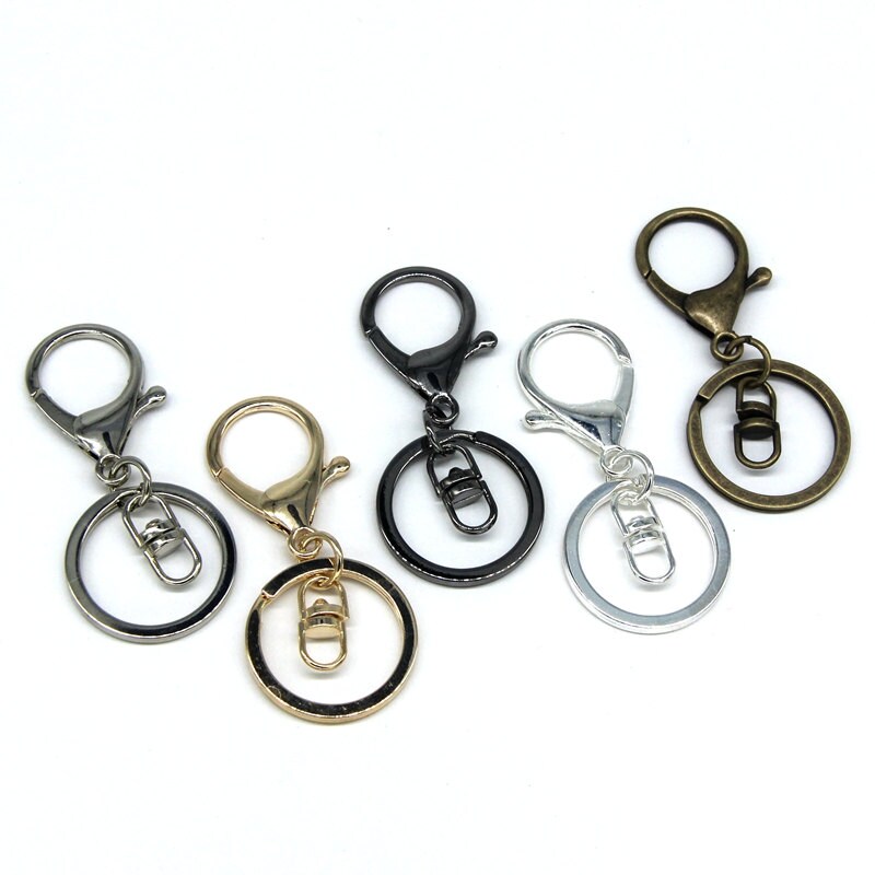 Key Ring With Lobster Clasp 10pcs Split Key Ring Keychain Ring Etsy