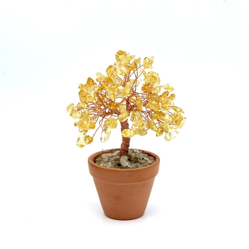 Natural Citrine Wire Tree Yellow Gemstone Wire Tree Sculpture Etsy - image 0