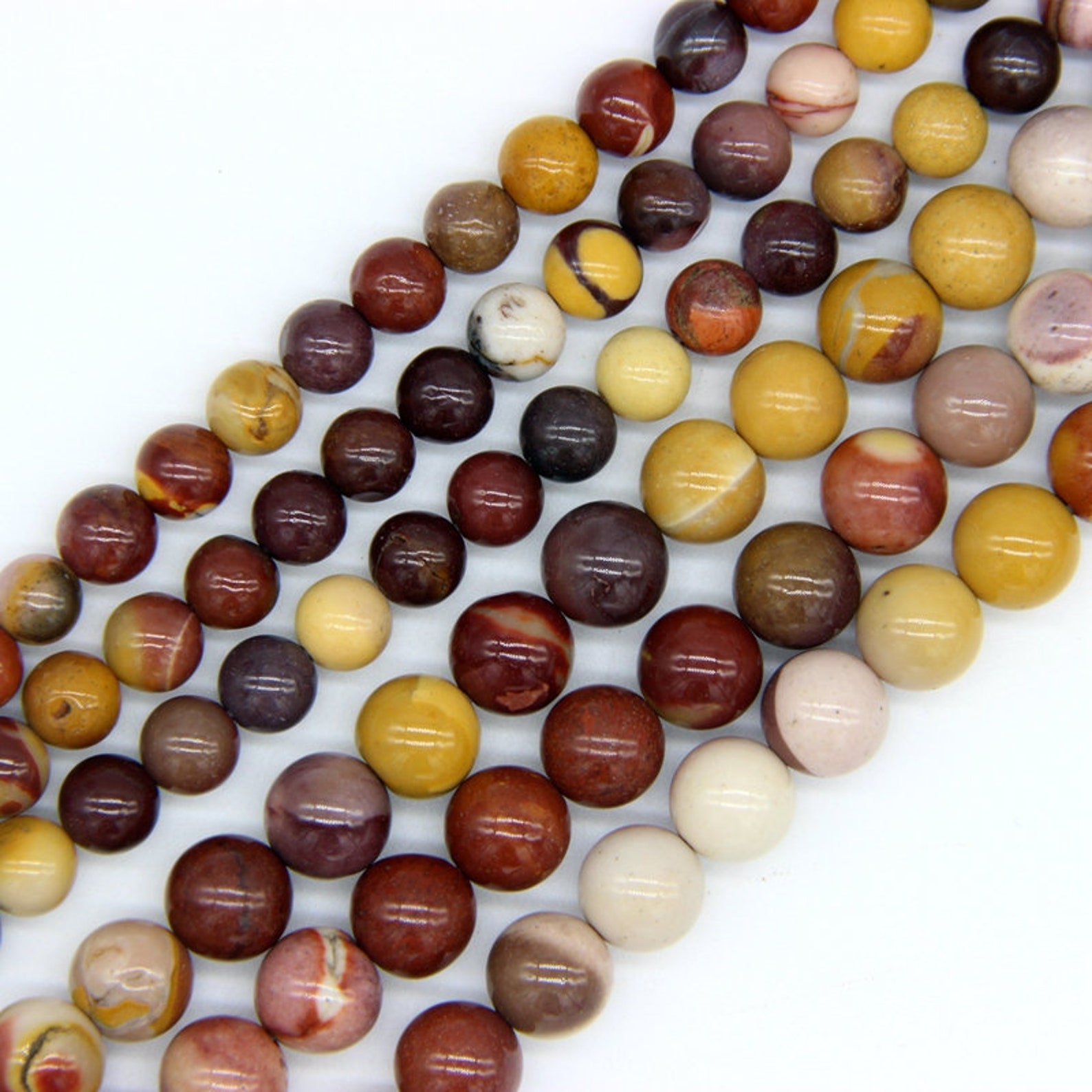 Natural Mookaite Jasper Round Beads 4 6 8 10mmmulti Color Etsy