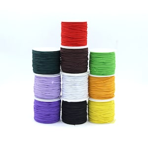 Nylon Elastic Cord 0.8mm 0.6mm, Mala Cord, Elastic Thread For Jewelry, Stretch String, Beading Wire Supplies, Nylon Rubber Cord