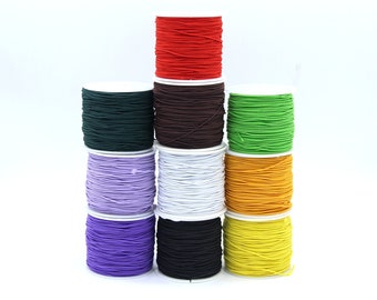 Nylon Elastic Cord 0.8mm 0.6mm, Mala Cord, Elastic Thread For Jewelry, Stretch String, Beading Wire Supplies, Nylon Rubber Cord