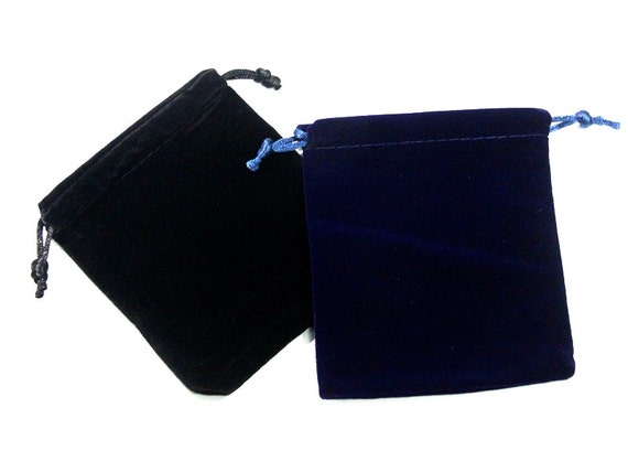 Blue Jewelry Bags, Blue Velour Bags