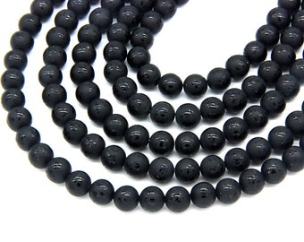 Matte Om Black Onyx Beads 6mm 8mm 10mm,Om Mandra Carved Mala Beads, Gemstone Om Mani Padme Hum Beads, Buddhist Beads, Tibetan Spacer Beads