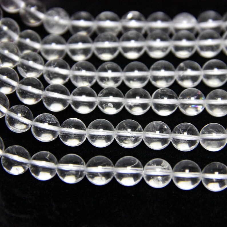Natural Rock Crystal Beads 4mm 6mm 8mm 10mmclear Quartz - Etsy