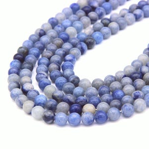 Natural Blue Aventurine Beads 6mm 8mm 10mm 12mm Navy Blue Beads Sapphire Blue Gemstone Beads Aventurine Mala Beads Blue Mala Beads Supplies image 4