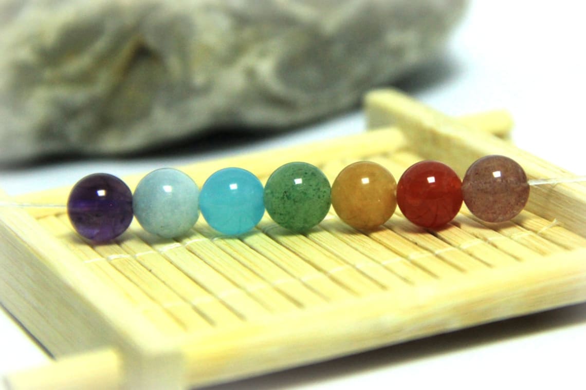 7 Chakra Beads Set 8mm Chakra Stone Set 7 Chakra Gemstone Etsy